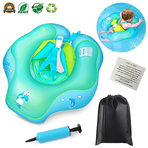KITASST Inflatable Baby Pool Float Infant Swimming Ring - Waist Float Ring Inflatable Floats Water Pool Toys for Bathtub and Swimming Pool Suitable for 6-30 Months Toddlers Kids Children(Free Gifts)
