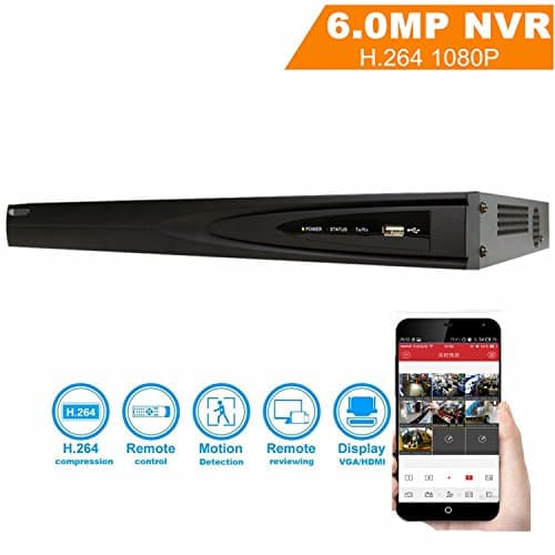 16CH PoE NVR Embedded Plug &amp; Play Network Video Recorder DS-7616NI-E2/8P Supports 4TB HDD (Not Included)