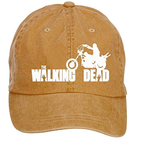 Qikdg Custom Adjustable The Walking Dead Daryl Dixon Baseball Cap-Washed 100% Cotton Brown