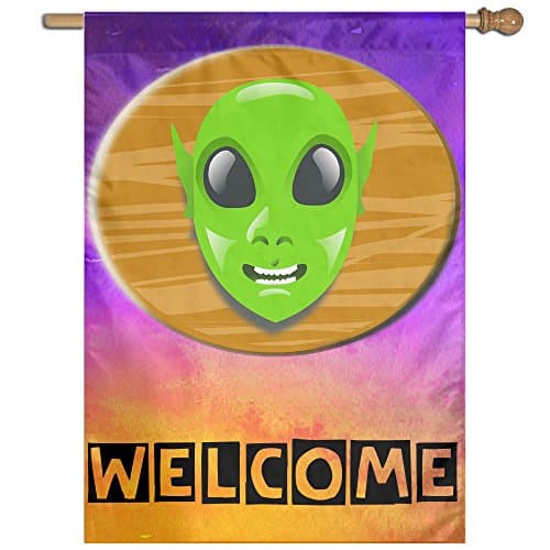 Alien Creatures Flags Cool Garden Flag stand with rubber stoppers Garden Flag summer flowers