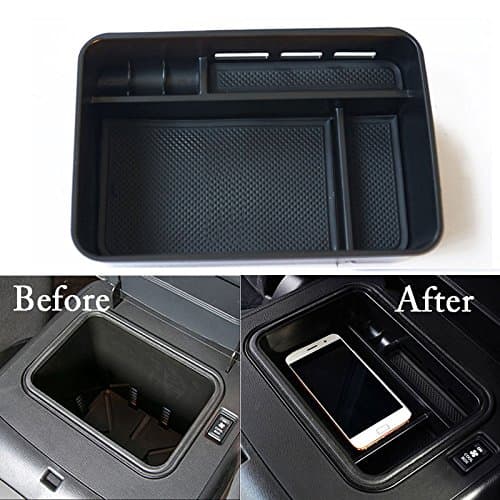 Buildent Car Console Armrest Storage Box Console Bin Glove Tray Case Car Interior Accessories Fit for Nissan Patrol 2011-2018