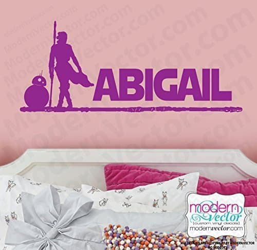 Star Wars Rey Personalized Name Vinyl Wall Decal