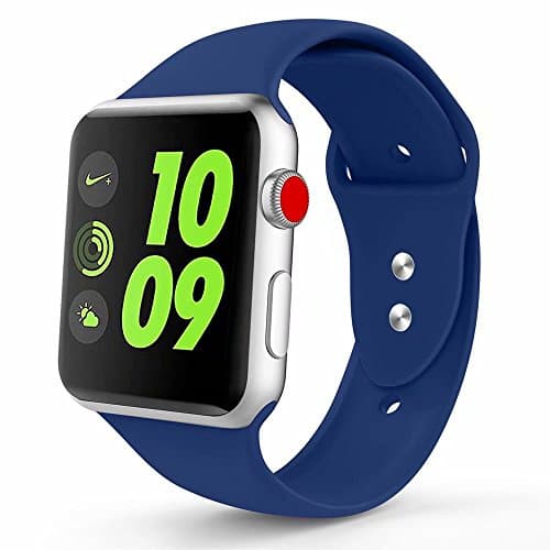 Zolion for Apple Watch Strap, Soft Silicone Replacement Wristband Classic Sport band for iWatch 2017 Apple Watch Series1, Series 2, Series 3, Edition, Nike+, 38MM/42MM All Models