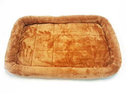 MaxLit Ultra-Soft Padded Pet Bed -Multi Size &amp; Color -For Cats and Dogs -Large - 46“ x 30”, Light Brown
