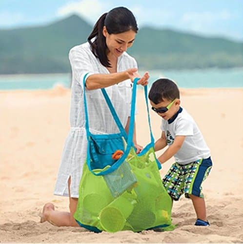 S&amp;M Mesh Beach Bag Pack Pouch Box Tote Portable Carrying Beach Ball Toys Bags Summer
