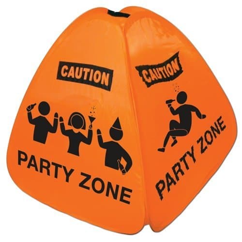 Party Zone Floor Sign Party Accessory (1 Count) (1/Pkg)