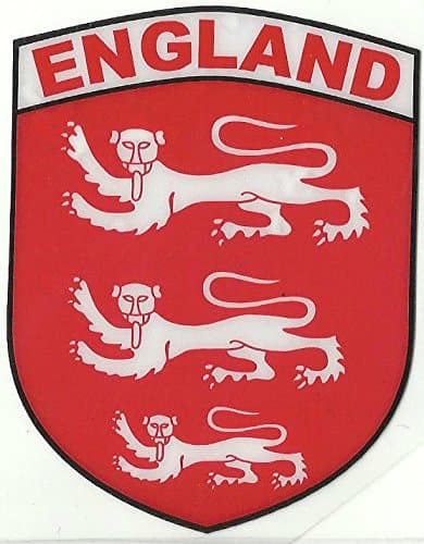 England Three Lions Internal Car Window Sticker