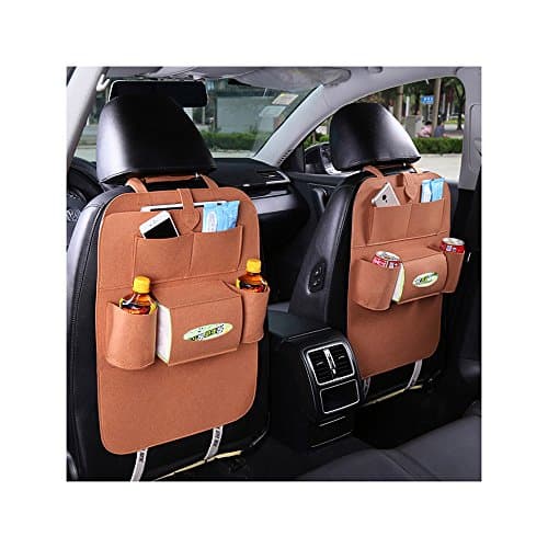 Single Seat Seat Back Organizer For Car Extra Large Multi-Pocket Storage Solution Reduces...