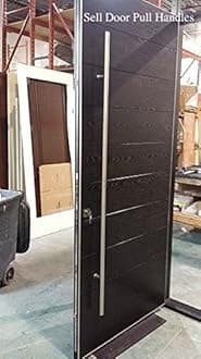 104 Modern Marine Grade 316 Stainless Steel Entrance Entry Commercial Office Store Front Timber Wood Glass Door Pull Push Handles Double-Sided (70 Inches /1800x38mm, Brushed 316 Grade)