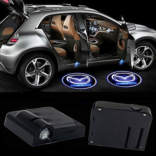 4 Pcs Wireless Universal Car Projection LED Projector Door Shadow Light Welcome Light Laser Emblem Logo Lamps Kit (red)