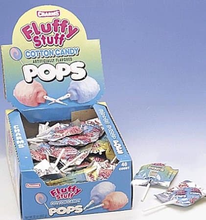 Fluffy Stuff Cotton Candy Pops: 48 Count