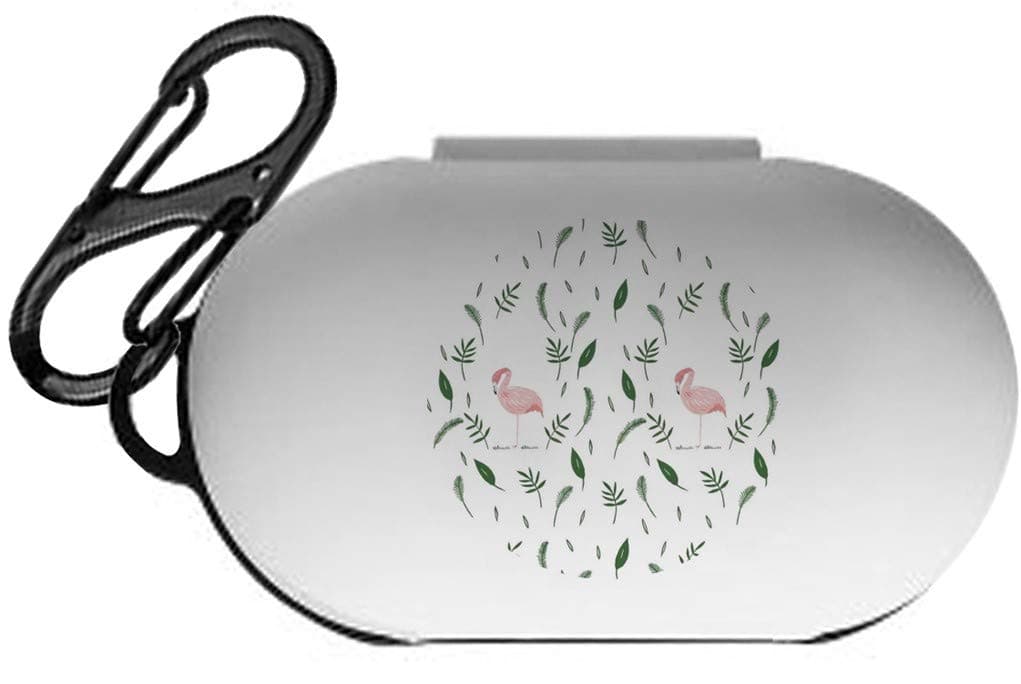 Topgraph Galaxy Buds Case Cute Flexible Protector Silicone Holder With Keychain Accessories Compatible with Samsung Galaxy Buds + Plus Animals and Leaves