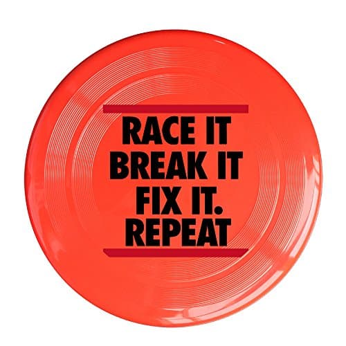 Race It Break It Fix It Plastic Flying Discs Sport Disc One Size Red