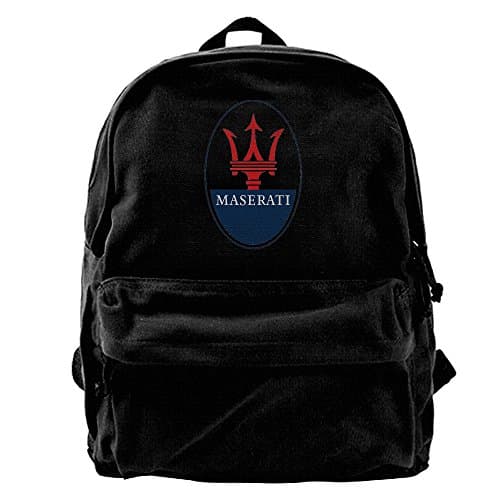 KIHOYG Maserati Logo Canvas Backpack