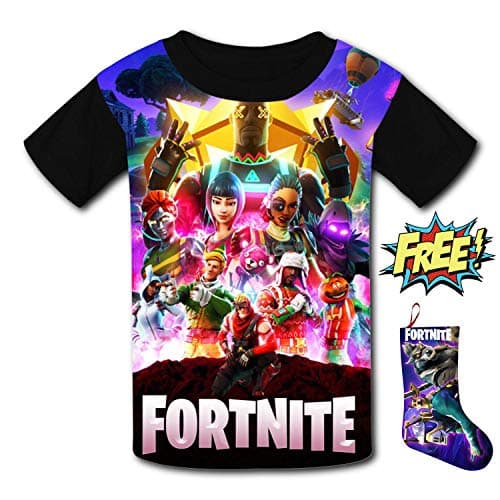 Youth 3D Pattern Printed Fortnit-e Short Sleeve T-Shirts Kids Casual Graphics Tees