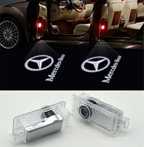Welcome Light,KVCH 1 pair LED Courtesy Lights Easy Installation Car Door Laser Projector Logo Ghost Shadow Lights for BENZ CLA(A-Class) 2013-2015/CLS(W218,X218) 2010-2015 with Door Upholstery Remover
