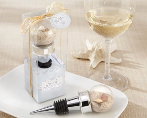 Seaside Sand and Shell-Filled Globe Bottle Stopper - Set of 12 by Kate Apsen