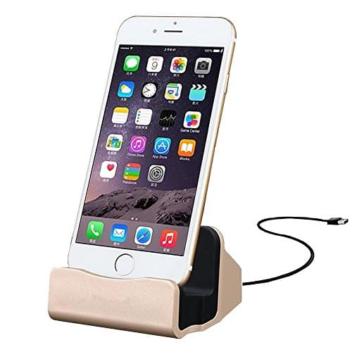 IOS Charger Charging Docking Desktop Stand Station Cradle Sync Dock for iPhone X 8 8 plus 7 7s 6 6S Plus 5S 5 SE 5C 5se Gold