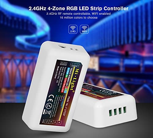 MILIGHT wifi ibox conrtol + 4-ZONE 2.4G remote + RF controller for 4pin rgb color changing led strip light 5050 reel ribbon ios andriod phone control (1controller only)