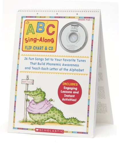 By Teddy Slater ABC Sing-Along Flip Chart: 26 Fun Songs Set to Your Favorite Tunes That Build Phonemic Awareness and Teach Each Letter of the Alphabet [With CD (Audio (Big Lam Sp) Spiral-bound – 30 Sep 2008