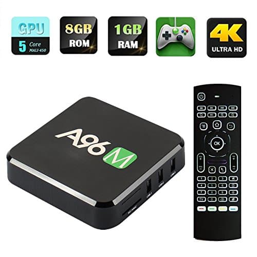 [2017 New Arrival] Jabond Latest A96M 4K TV Box Android 5.1 RK3229 Chipset 8G ROM 1G RAM HDMI WIFI HD PC Media Player with MX3 Backlit Wireless Mini Keyboard Remote Control