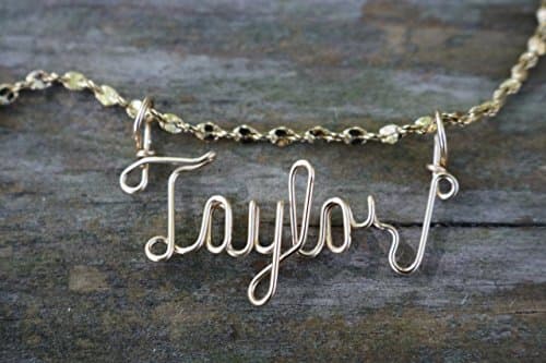 Hand Scripted 14K Gold Filled Personalized Name Necklace Taylor