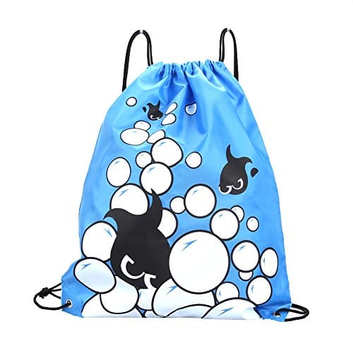 (STYLE J)Swimming Waterproof Double Layer Drawstring Bag Backpacks Shoulder Bag Water Sports Travel Portable Bag For Stuff US#V