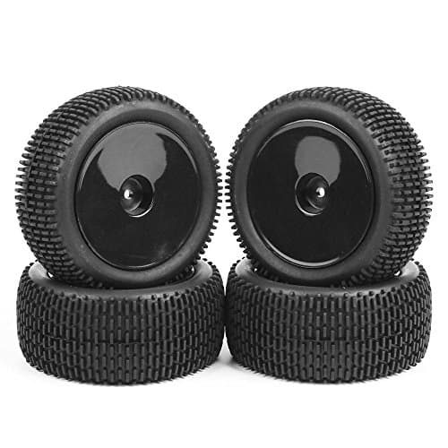 Sangdo CA 4Pcs RC Front &amp; Rear Off-Road Rubber Tires &amp;Wheel Rim For 1:10 Buggy Car A02