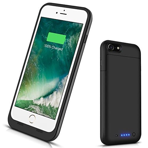 iPhone 6 Plus/6s Plus Battery Case,6800mAh Battery Pack Charger Case for 6 Plus(5.5") Rechargeable Extended Battery Portable Power Charger Protective Charging Case Cover for iPhone 6s+/6 +(Black)