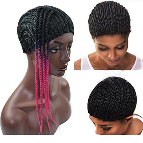 Braided Wig Caps Crochet Wig Cap Adjustable for Making Wig Glueless Hair Net Liner Crochet Wig Caps (L)
