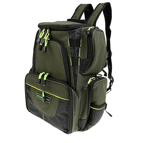 Reflective Stripe Multi-Tackle Small Backpack Lure Reel Pole Holder Rod Plier Fishing Tackle Storage Bag with Boxes For Kid Children Teen