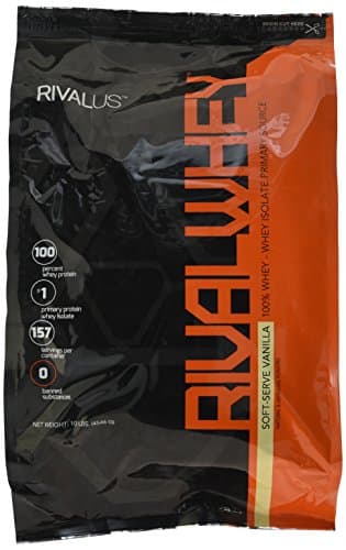 Rivalus Rivalwhey - Vanilla 10lb - 100% Whey Protein, Whey Protein Isolate Primary Source, Clean Nutritional Profile, BCAAs, No Banned Substances, Made in USA