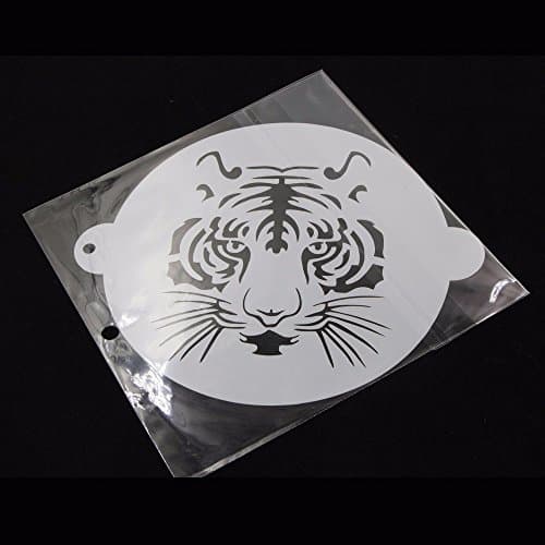 1Pcs Translucent plastic cake stencil tiger Design for Cake Decoration Cappuccino Decorating Mousse CakeTools