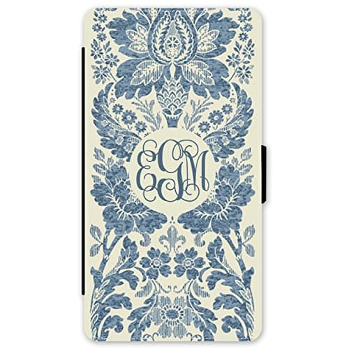 iPhone 6 6S Wallet Case Boho Indigo Blue Hipster Monogram Monogrammed Personalized iPhone 6 6S Wallet Case (4.7 inch) by Simply Customized