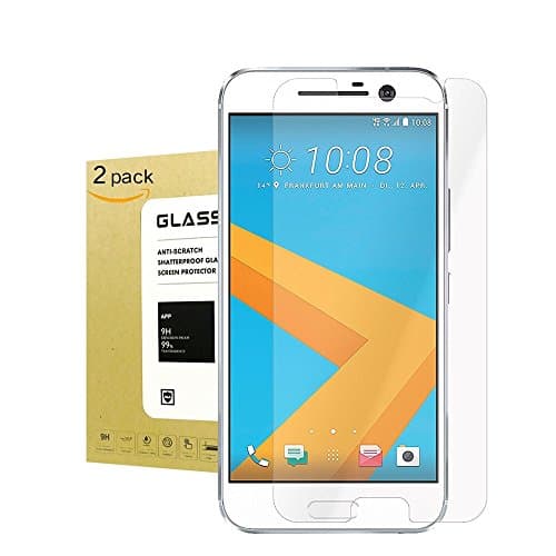 For HTC 10 Tempered Glass Screen Protector ,Jyline [2Pack] Bubble Free 9H Hardness[Ultra-Clear] [Scratch Proof] [Case Friendly] Screen Protector for HTC 10