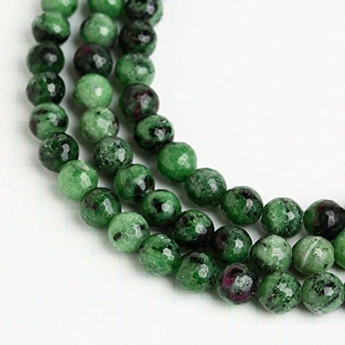 Ruby in zoisite Zoisite Anyolite Round Cut 8mm Beads Strand 1 Strand apprx 15" Green Jewerly Making Gemstone #A0006512