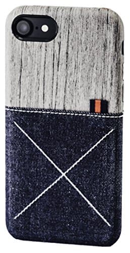 MODERN SLEEVE iPhone 7/8 Wallet Case ( Wood Pattern With Jeans Card Slot )