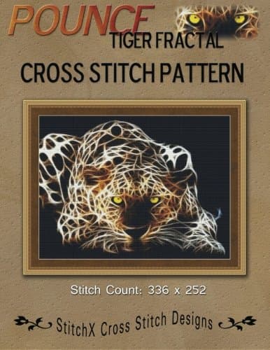 Pounce Tiger Fractal Cross Stitch Pattern