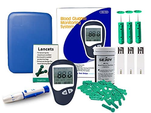 LIFEON BG-102 Glucose Meter Kit, Complete Kit Includes Glucose Monitor, Lancing device, 50 Sterile Lancet, 50 Diabetic Test Strips, English Instructions Book (Glucose meter kit)