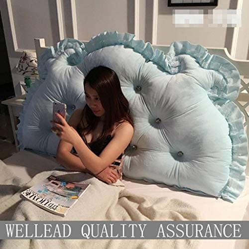 Bed Wedge Pillow Bed Backrest, Double Triangle Pillow Washable Filled Wedge Cushion for Sofa Bed, Bedroom, Living Room-I-1.0M