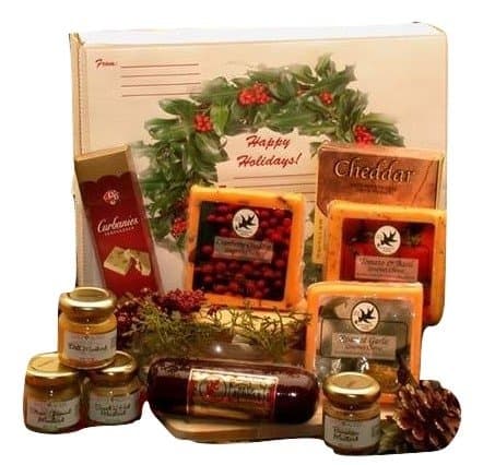 Holiday Meat and Cheese Sampler Gift Box