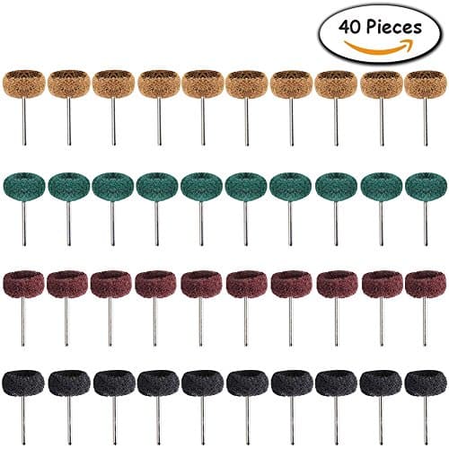 GORCHEN Abrasive Wheel Buffing Polishing Wheel Set Polishers Buffers Tool Kit for Dremel Rotary Tool 40Pcs 1" 25mm