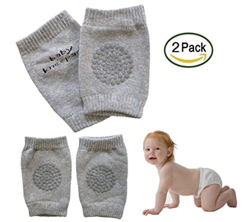 EDCMaker 2 Pairs Breathable Adjustable Baby Elbow Knee Pads(Five Colors)