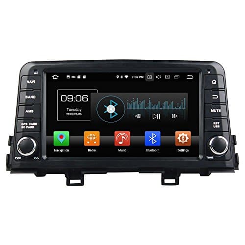 Glyqxa 4GB RAM Octa Core 8" Android 8.0 Car Radio DVD Player for Kia Morning Picanto 2017 with GPS WiFi USB DVR Mirror-Link