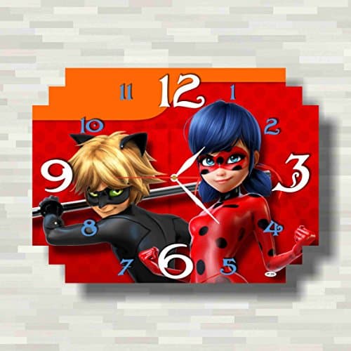 Miraculous Ladybug 11" x 17" Handmade Wall Clock - Get unique décor for home or office – Best gift ideas for kids, friends, parents and your soul mates