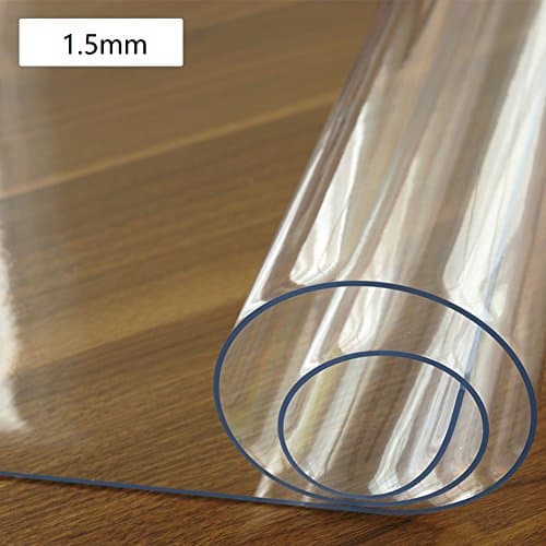 Foxi PVC table mat,Clear Plastic [soft glass] Tablecloth Waterproof Disposable Tablecloth Ultra-thin tea table protection film -1.5mm 70x120cm(28x47inch)