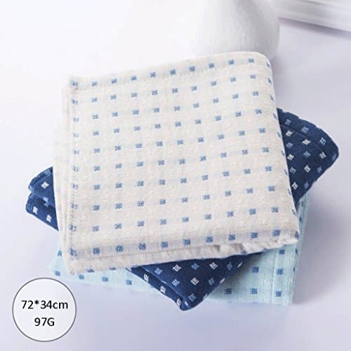 LINGZHIGAN Solid Cotton Single Gauze Back Terry Towel Double Face Wash Face Towel ( Towels * 3 )