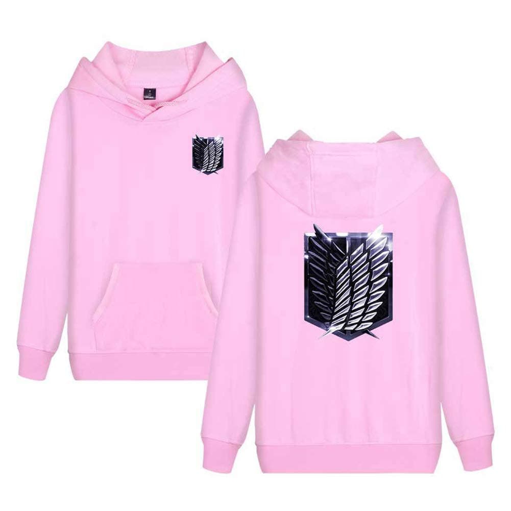 Attack On Titan Survey Corps Logo Pullover Hooded Sweatshirt Jacket Coats with Pocket Long Sleeve