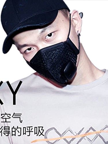 Youmo Professional PM2.5 Filter Electric Ventilation System Activated Carbon Mask Black