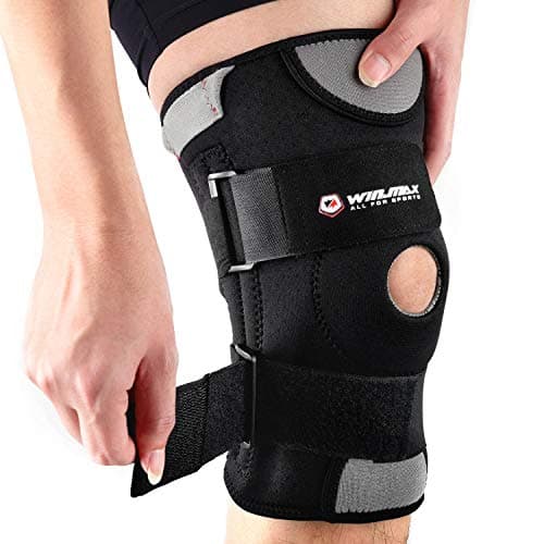 Knee Brace,Adjustable Knee Support,Knee Pads Open-Patella Stabilizer Anti Slip with High Grade Quality Breathable Neoprene for Any Sport Protection,Recovery and Pain Relief(1 Pcs)